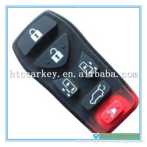 Top best quality car key shell for Nissan 6 Button Remote Rubber Pad